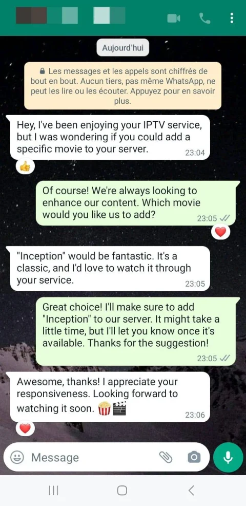 Customer WhatsApp conversation 6
